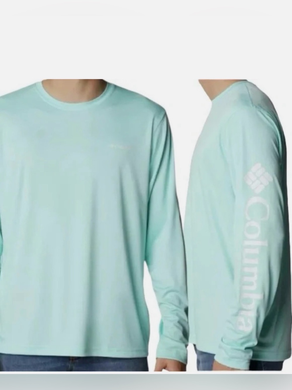Columbia Mens Mint Green Omni-Shade Long Sleeve Size XL